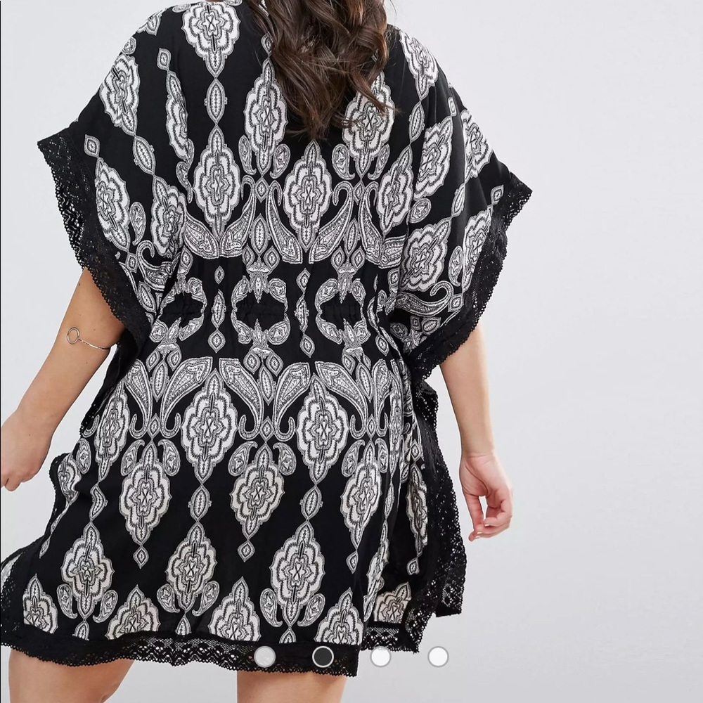 City chic Black and white Paisley dress